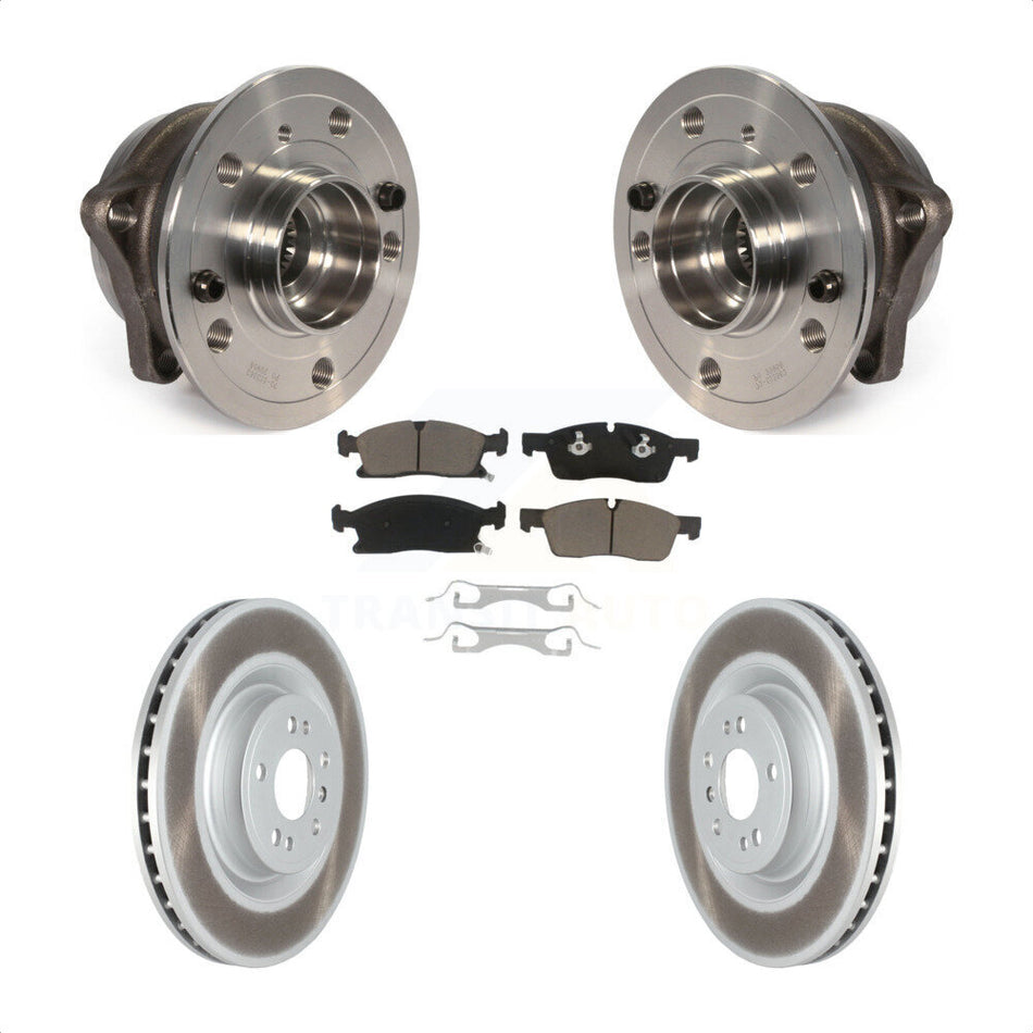 Front Hub Bearing Assembly With Coated Disc Brake Rotors And Ceramic Pads Kit For Mercedes-Benz GLS450 GL450 GL350 ML400 GLE400 KBB-121541