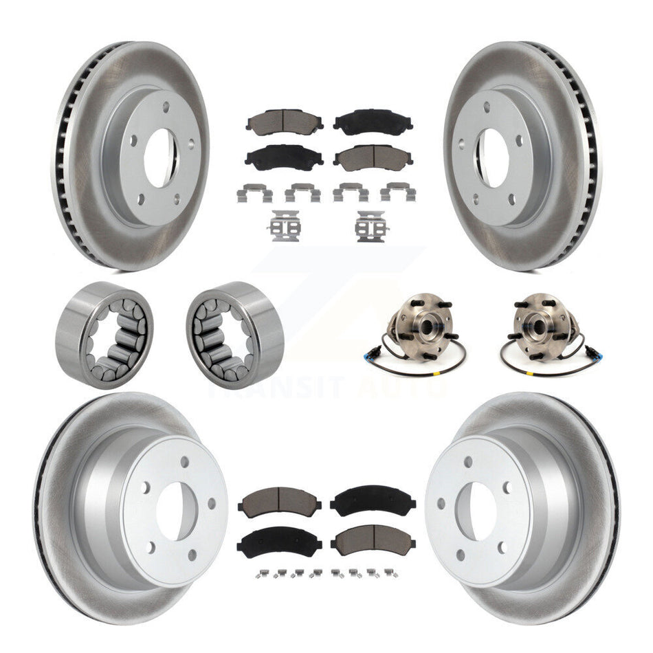 Front Rear Hub Bearing Coat Brake Rotor Pads Shoe Kit (10Pc) For Chevrolet GMC Blazer S10 KBB-121567