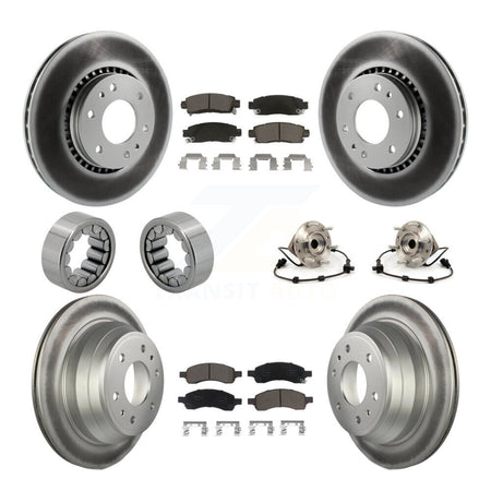 Front Rear Hub Bearing Coat Brake Rotor Pad Shoe Kit (10Pc) For Chevrolet Trailblazer GMC KBB-121591