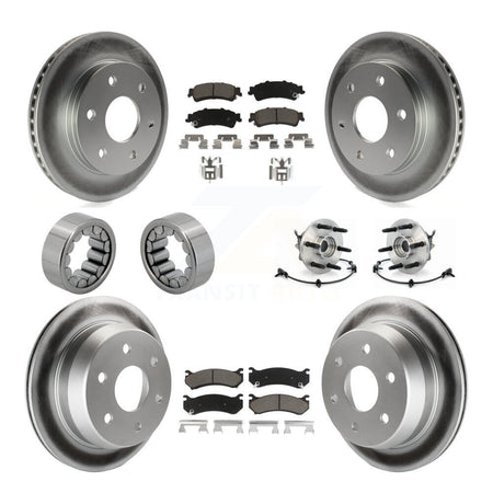 Front Rear Hub Bearing Coat Brake Rotor Pads Shoe Kit (10Pc) For Chevrolet Silverado 1500 KBB-121592