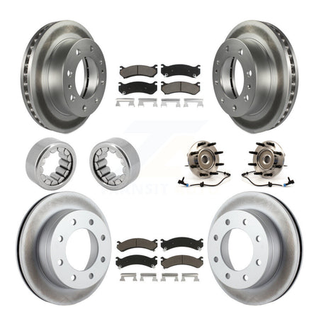 Front Rear Hub Bearing Coat Brake Rotor Pads Shoe Kit (10Pc) For Hummer H2 Chevrolet 2500 KBB-121640
