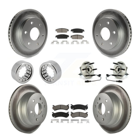 Front Rear Hub Bearing Coat Brake Rotor Pads Shoe Kit (10Pc) For Chevrolet Silverado 1500 KBB-121679