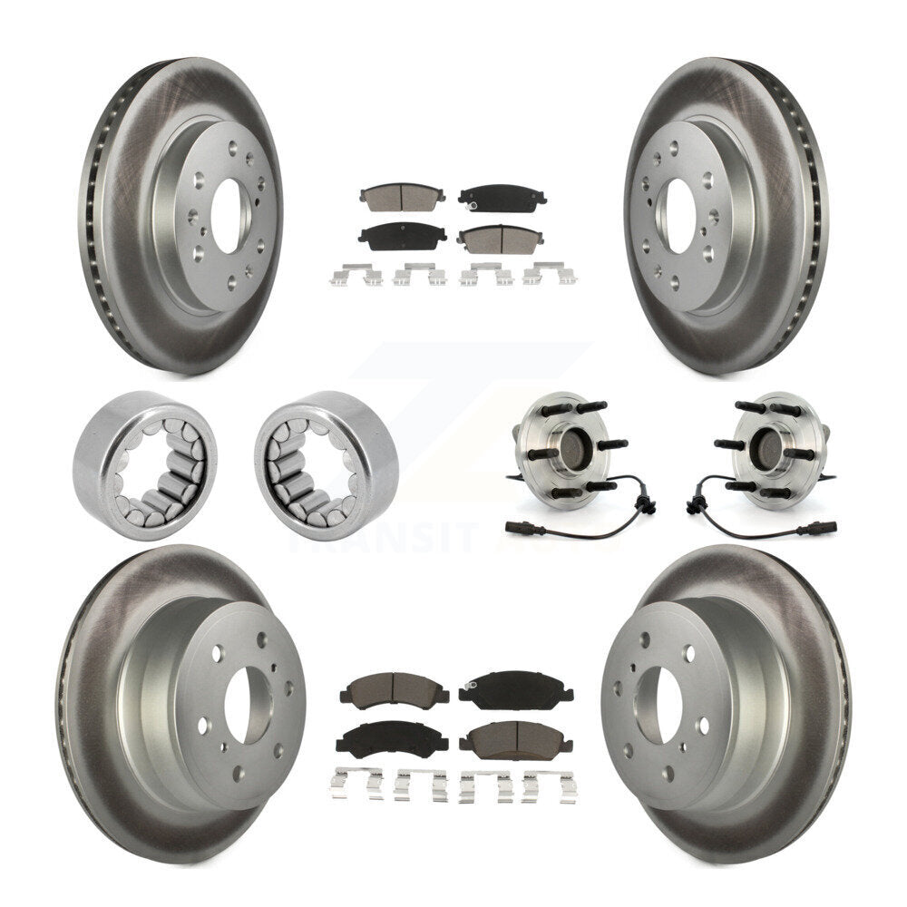 Front Rear Hub Bearing Coat Brake Rotor Pads Shoe Kit (10Pc) For Chevrolet Silverado 1500 KBB-121681