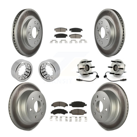 Front Rear Hub Bearing Coat Brake Rotor Pads Shoe Kit (10Pc) For Chevrolet Silverado 1500 KBB-121681