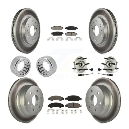 Front Rear Hub Bearing Coat Brake Rotor Pads Shoe Kit (10Pc) For Chevrolet Silverado 1500 KBB-121683