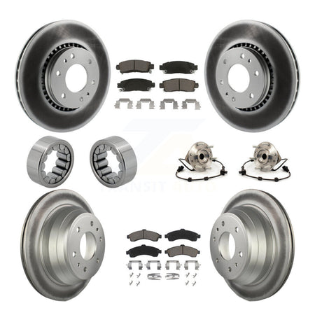 Front Rear Hub Bearing Coat Brake Rotor Pad Shoe Kit (10Pc) For Chevrolet GMC Trailblazer KBB-121692
