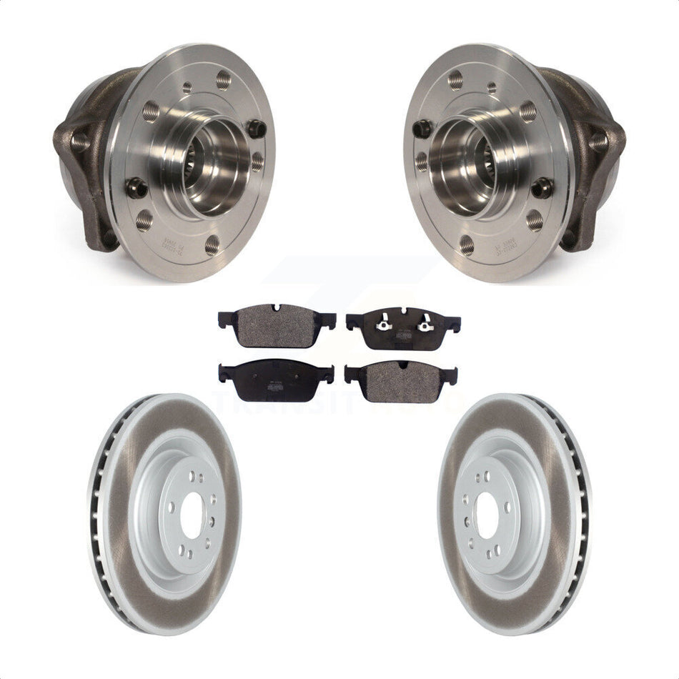 Front Hub Bearing Assembly With Coated Disc Brake Rotors And Semi-Metallic Pads Kit For 2017 Mercedes-Benz GLS350d KBB-121790