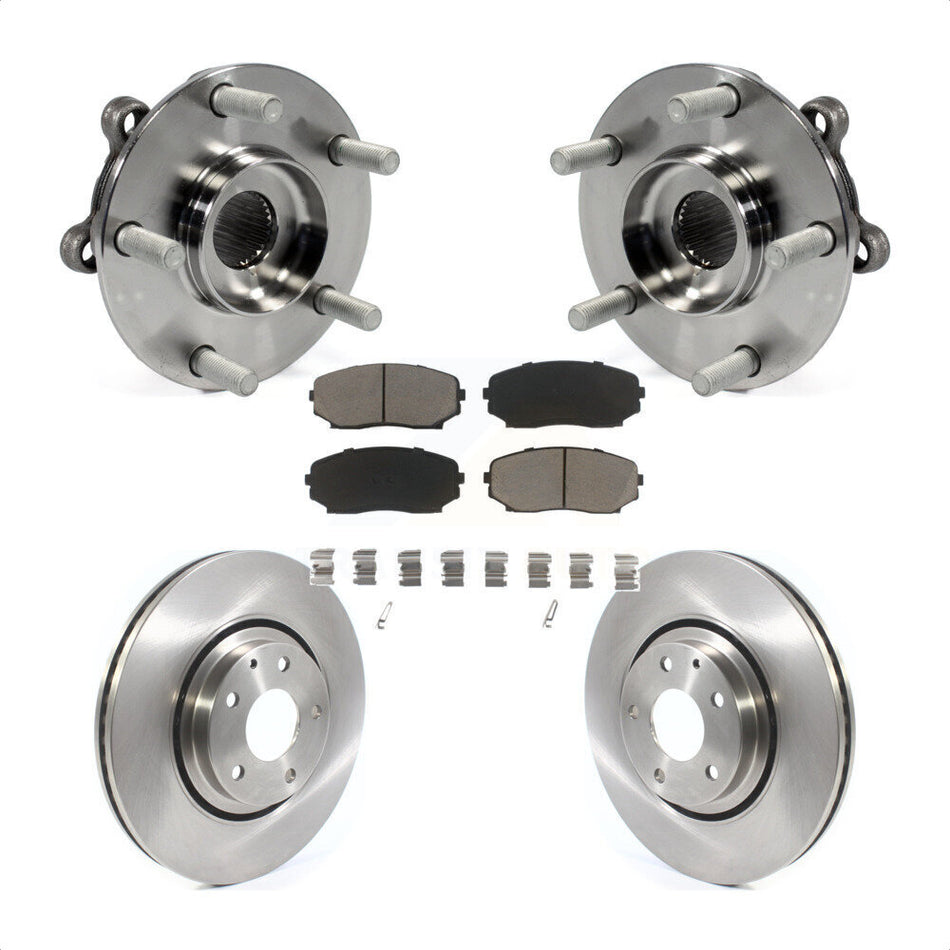 Front Hub Bearing Assembly With Disc Brake Rotors And Ceramic Pads Kit For 2019-2022 Mazda CX-5 Turbocharged KBB-121926