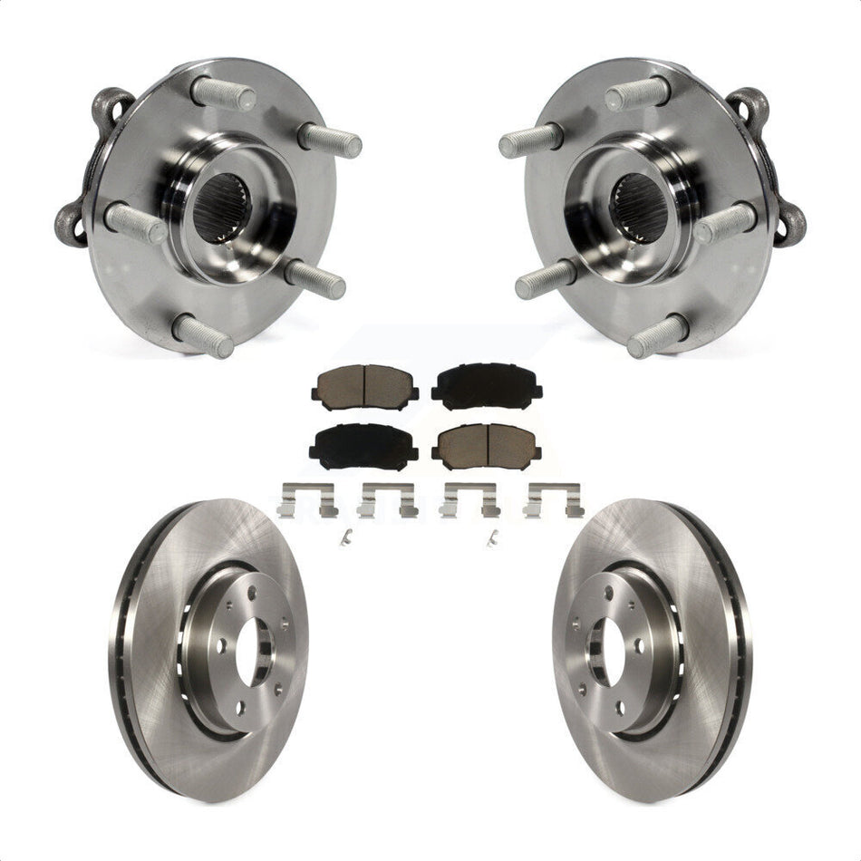 Front Hub Bearing Assembly With Disc Brake Rotors And Ceramic Pads Kit For Mazda CX-5 KBB-121927