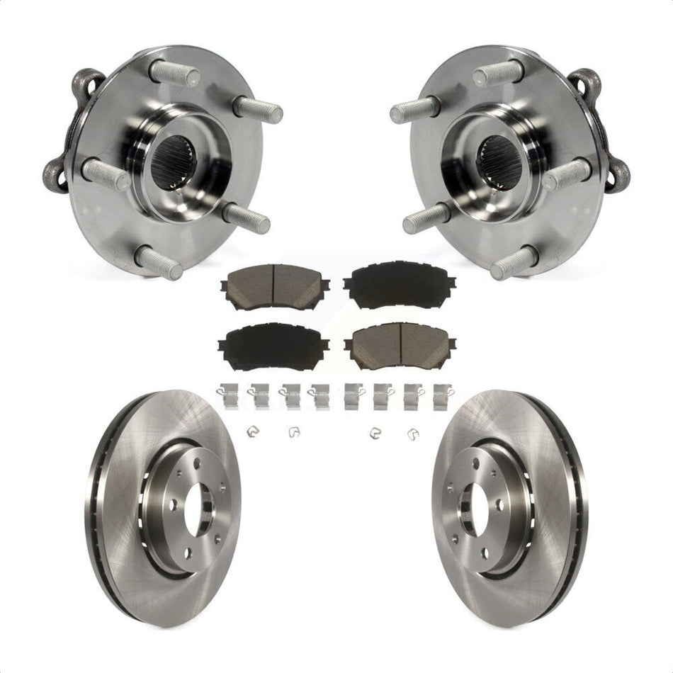 Front Hub Bearing Assembly With Disc Brake Rotors And Ceramic Pads Kit For 2019 Mazda 6 Naturally Aspirated KBB-121928
