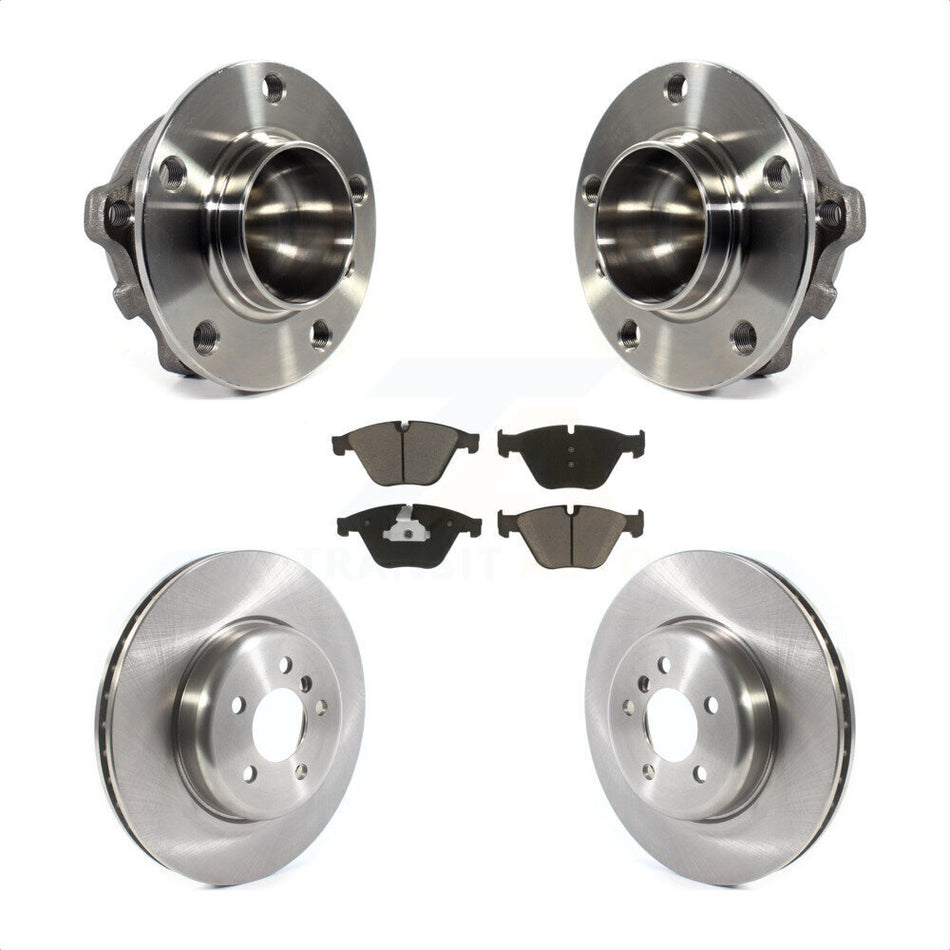 Front Hub Bearing Assembly With Disc Brake Rotors And Ceramic Pads Kit For BMW 535i 640i 535d Gran Coupe ActiveHybrid 5 KBB-121934