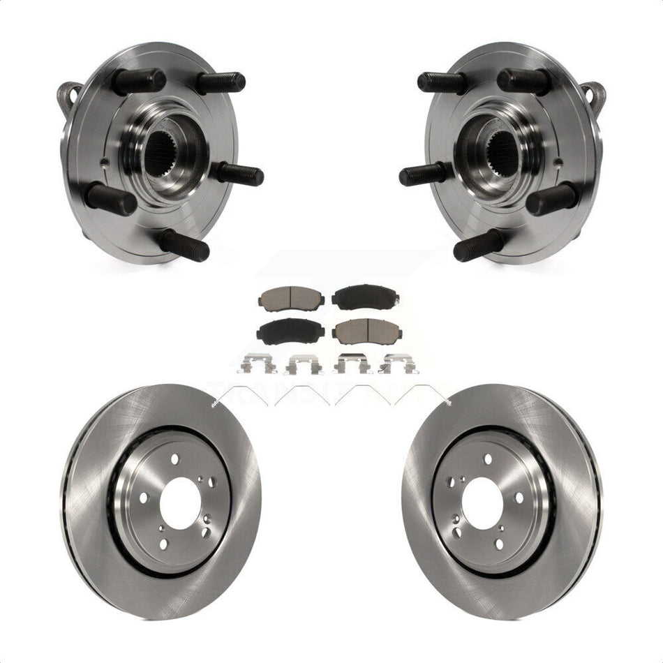 Front Hub Bearing Assembly With Disc Brake Rotors And Ceramic Pads Kit For 2015-2017 Honda Odyssey KBB-121936