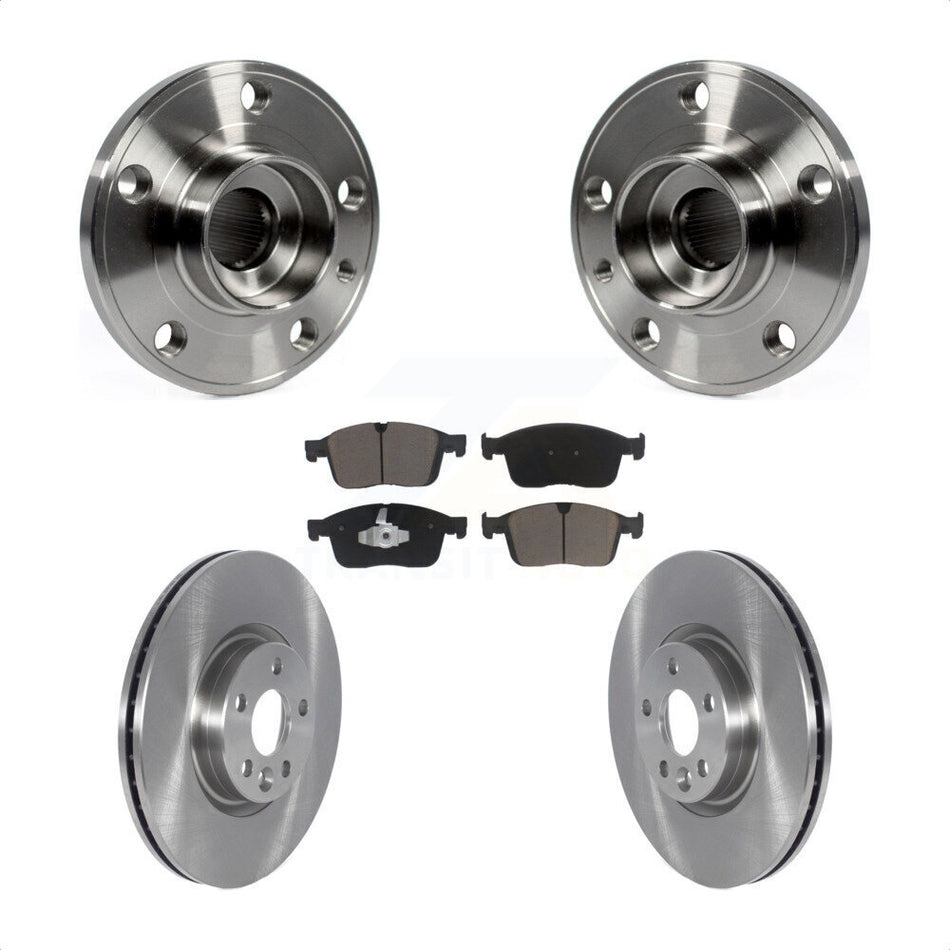 Front Hub Bearing Assembly With Disc Brake Rotors And Ceramic Pads Kit For Volvo XC60 KBB-121937