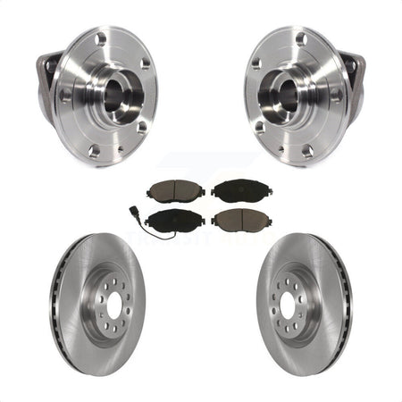 Front Hub Bearing Brake Rotor & Pad Kit For Volkswagen Tiguan Jetta Audi Q3 GTI Golf R S3 KBB-121940