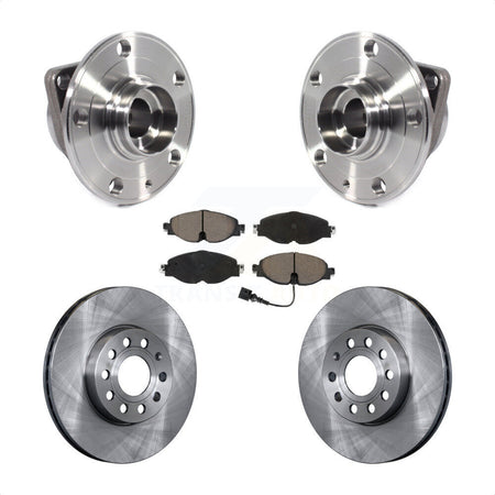 Front Hub Bearing Brake Rotor & Pad Kit For Volkswagen Jetta Taos Golf SportWagen Audi A3 KBB-121941