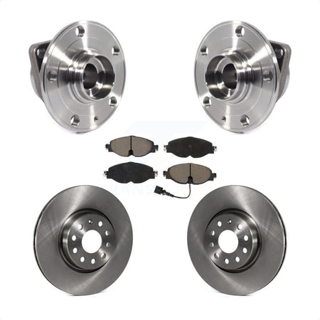 Front Hub Bearing Brake Rotor & Pads Kit For Volkswagen Taos GTI Golf Alltrack Audi A3 TT KBB-121943
