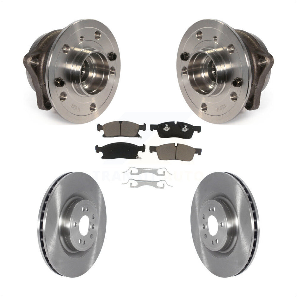 Front Hub Bearing Assembly With Disc Brake Rotors And Ceramic Pads Kit For Mercedes-Benz GLS450 GL450 GL350 ML400 GLE400 KBB-121946