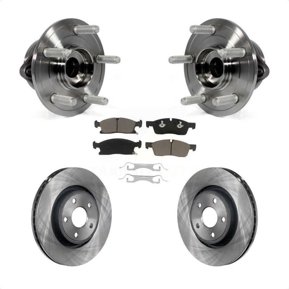 Front Hub Bearing Assembly With Disc Brake Rotors And Ceramic Pads Kit For Jeep Grand Cherokee Dodge Durango WK KBB-121972