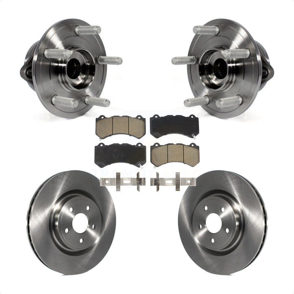Front Hub Bearing Assembly With Disc Brake Rotors And Ceramic Pads Kit For Jeep Grand Cherokee Dodge Durango KBB-121973