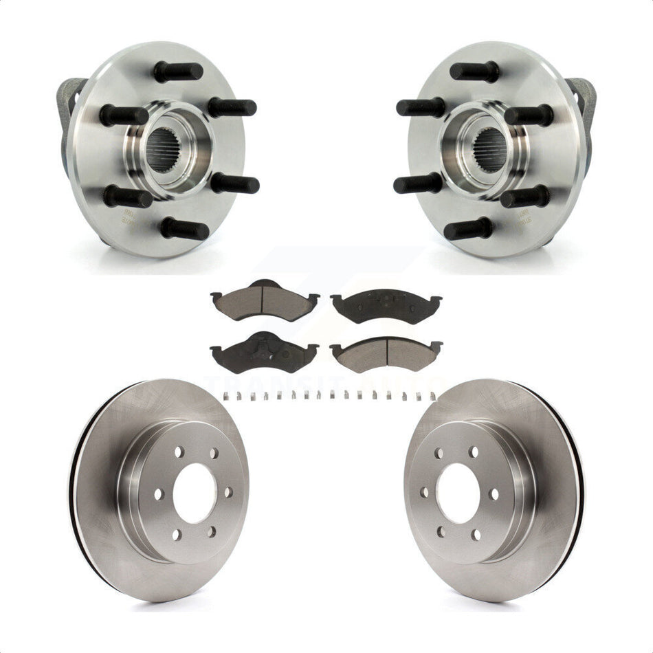 Front Hub Bearing Assembly With Disc Brake Rotors And Ceramic Pads Kit For Dodge Dakota Durango KBB-121981
