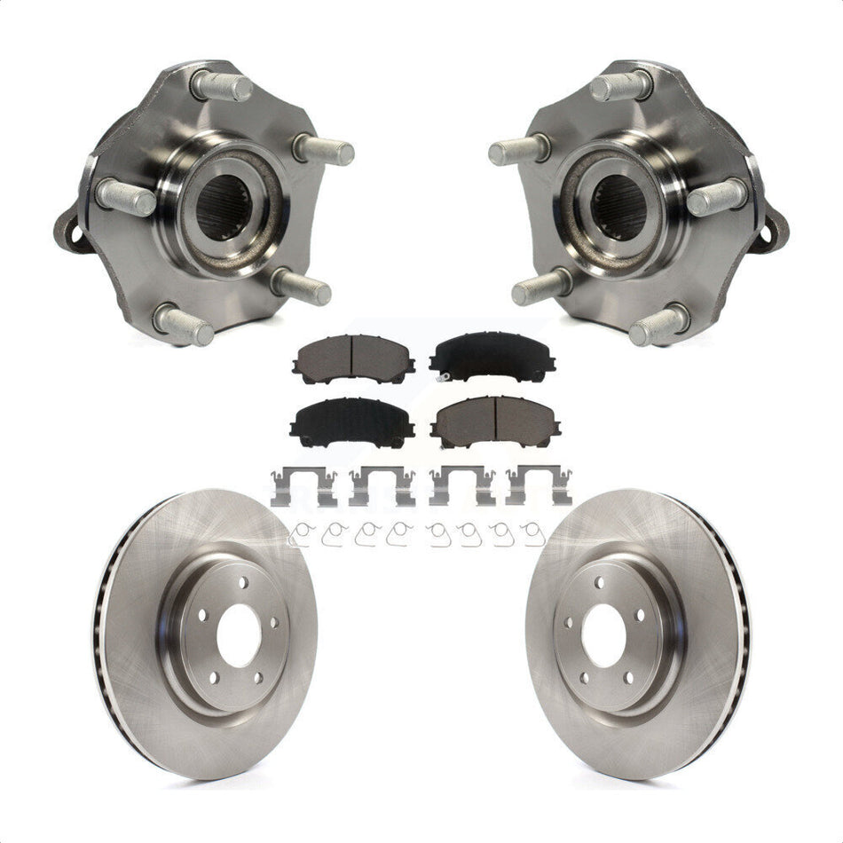 Front Hub Bearing Assembly With Disc Brake Rotors And Ceramic Pads Kit For Nissan Rogue KBB-121987
