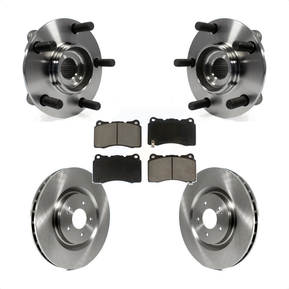 Front Hub Bearing Assembly With Disc Brake Rotors And Ceramic Pads Kit For Mitsubishi Lancer KBB-122010