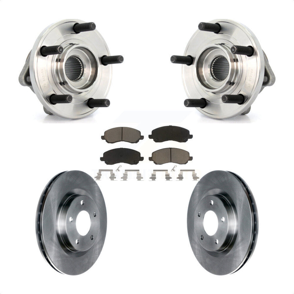 Front Hub Bearing Assembly With Disc Brake Rotors And Ceramic Pads Kit For Chrysler Dodge Avenger 200 Sebring Caliber KBB-122014