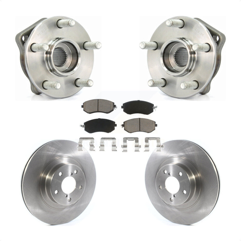 Front Hub Bearing Assembly With Disc Brake Rotors And Ceramic Pads Kit For Subaru Impreza Outback Forester Legacy XV Crosstrek KBB-122053
