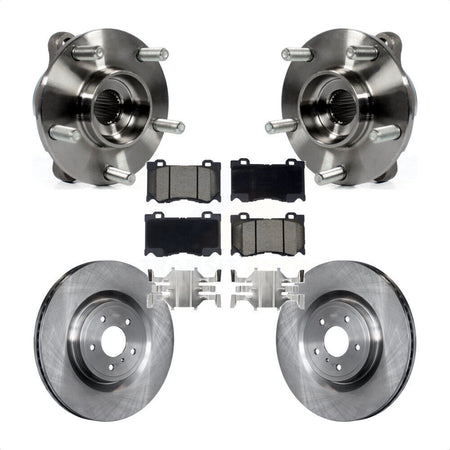 Front Hub Bearing Brake Rotor And Pad Kit For INFINITI Q50 Q60 M37 FX50 QX70 Q70 Q70L M56 KBB-122055