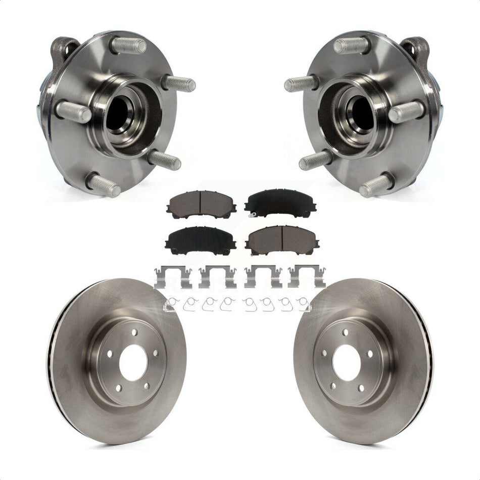 Front Hub Bearing Assembly With Disc Brake Rotors And Ceramic Pads Kit For INFINITI Q50 QX50 Q60 KBB-122057