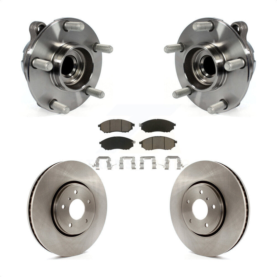 Front Hub Bearing Assembly With Disc Brake Rotors And Ceramic Pads Kit For INFINITI FX35 FX37 QX70 KBB-122061