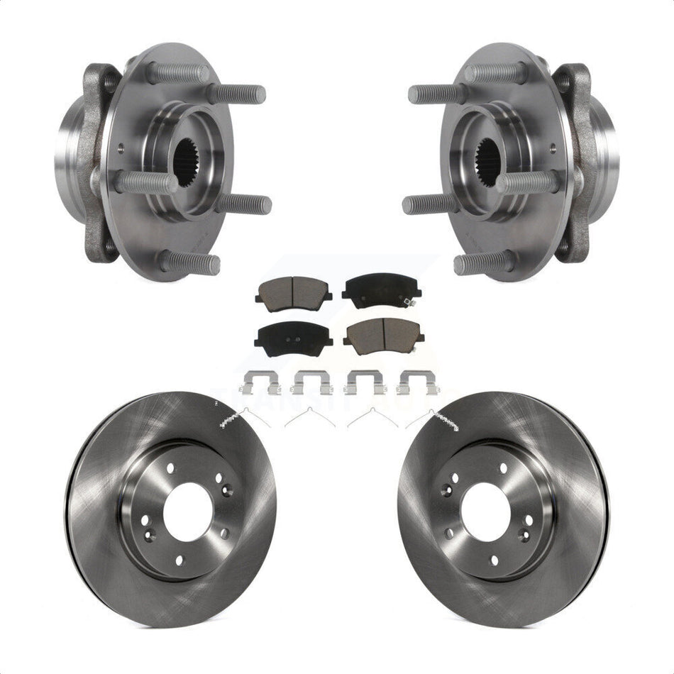 Front Hub Bearing Assembly With Disc Brake Rotors And Ceramic Pads Kit For Hyundai Elantra KBB-122070