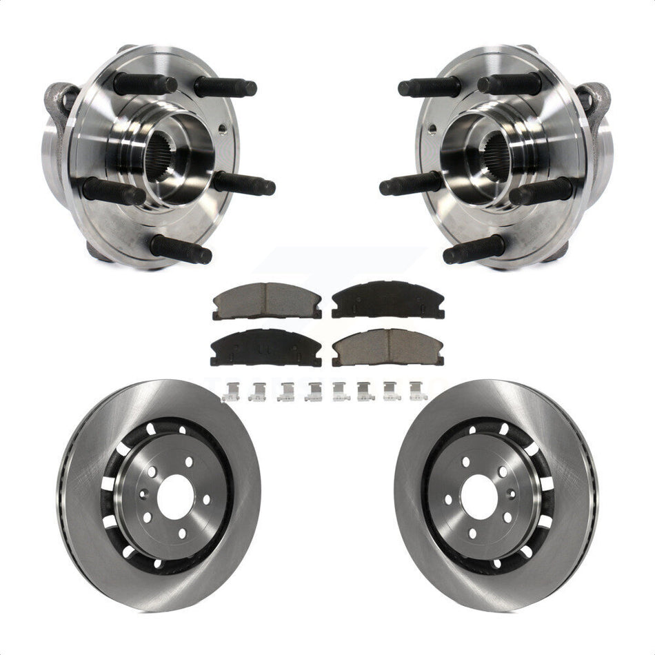 Front Hub Bearing Assembly With Disc Brake Rotors And Ceramic Pads Kit For Ford Taurus Police Interceptor Sedan Special Service KBB-122078