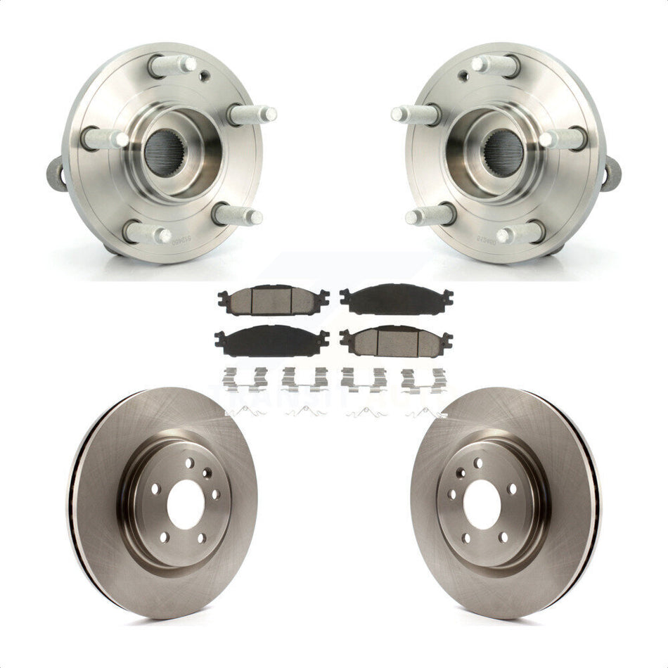 Front Hub Bearing Assembly With Disc Brake Rotors And Ceramic Pads Kit For Ford Explorer KBB-122080