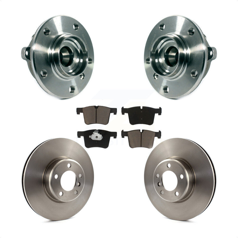 Front Hub Bearing Assembly With Disc Brake Rotors And Ceramic Pads Kit For BMW 335i xDrive 328i GT 435i Gran Coupe KBB-122085