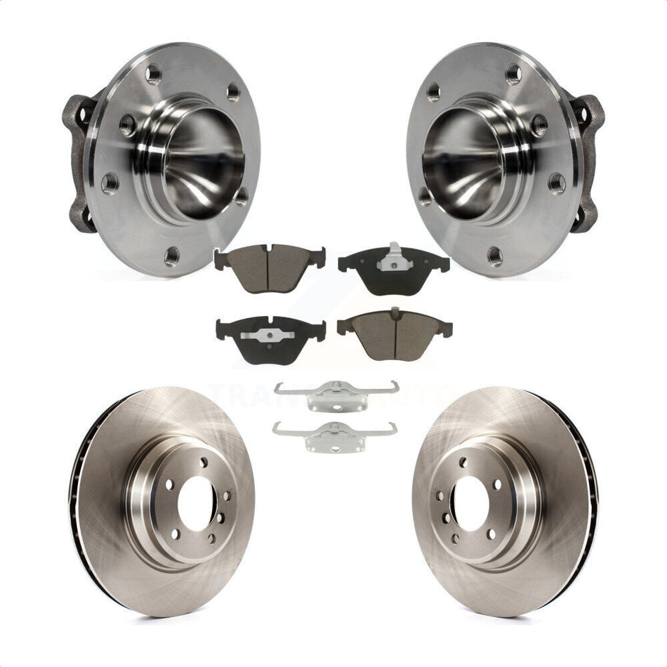 Front Hub Bearing Assembly With Disc Brake Rotors And Ceramic Pads Kit For BMW 335i 335d 335is KBB-122087