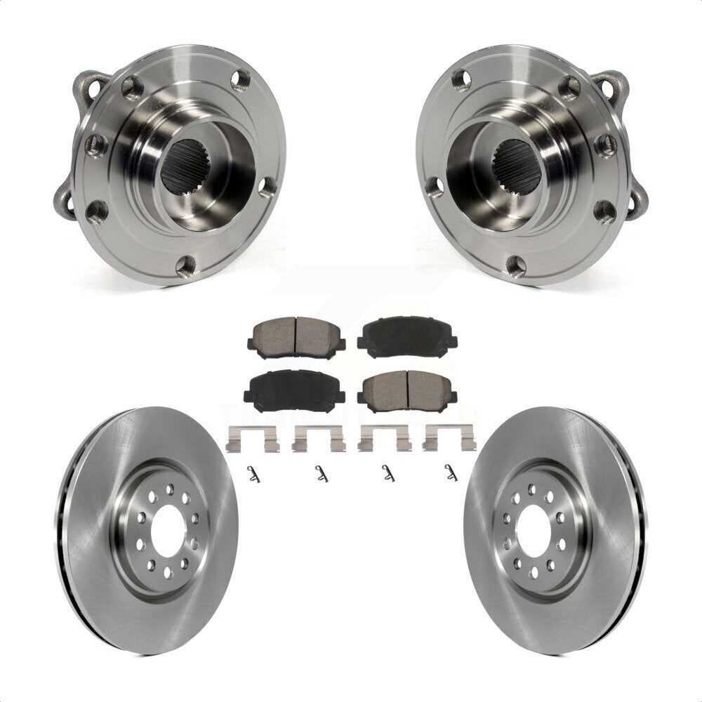 Front Hub Bearing Brake Rotor & Pads Kit For Chrysler 200 With 330mm Diameter KBB-122093
