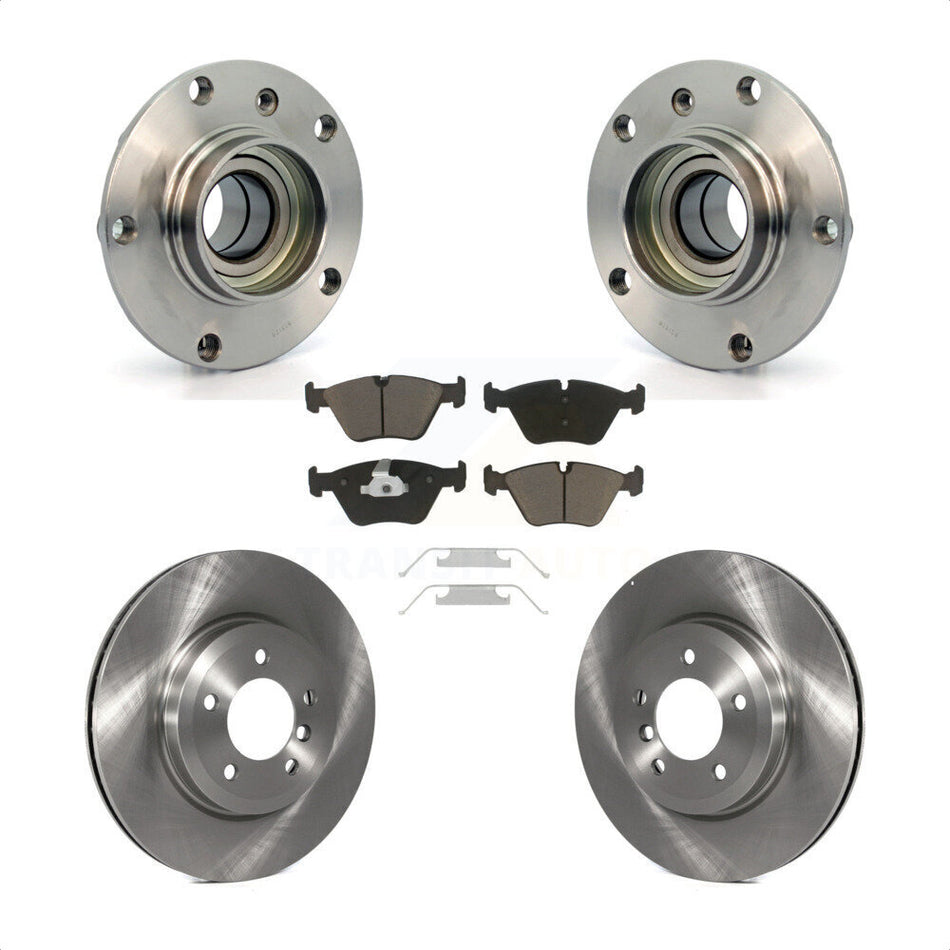Front Hub Bearing Assembly With Disc Brake Rotors And Ceramic Pads Kit For BMW 330Ci 330i Z4 KBB-122095