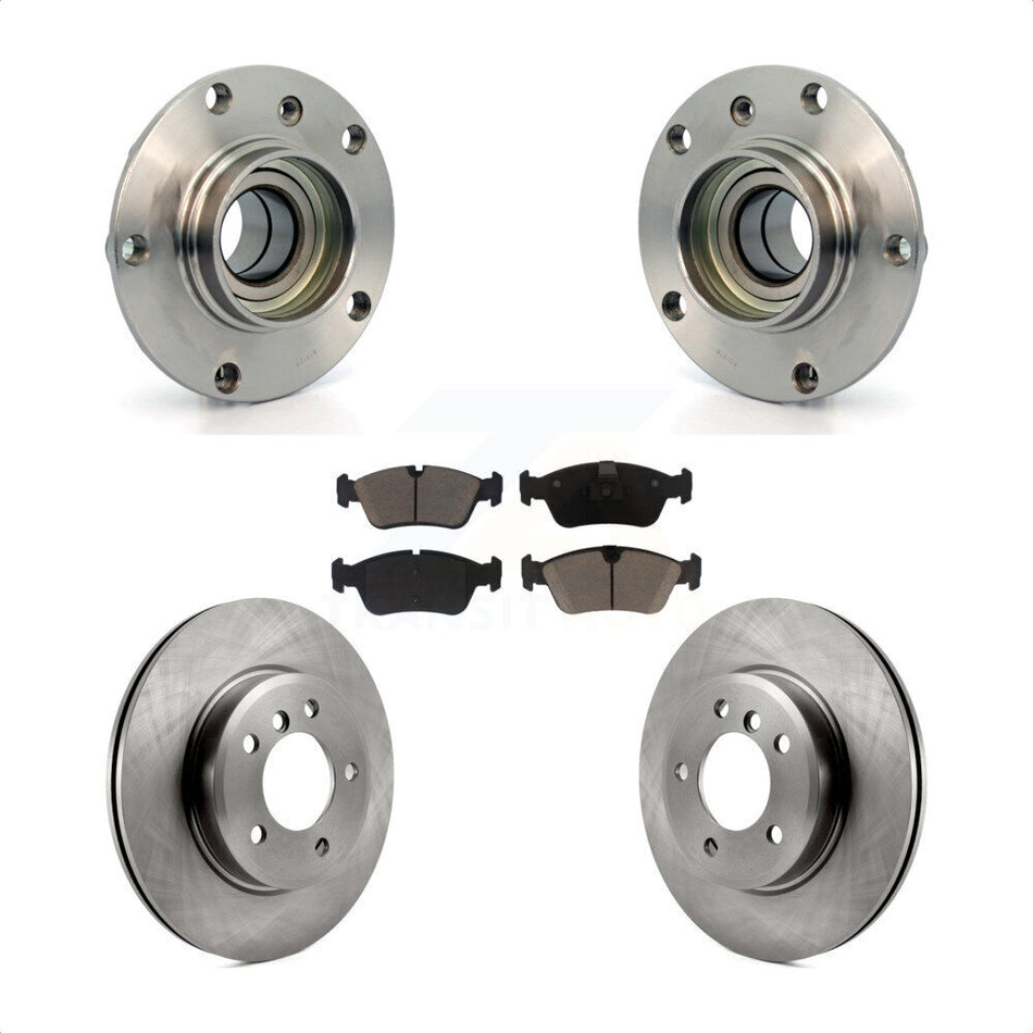Front Hub Bearing Assembly With Disc Brake Rotors And Ceramic Pads Kit For BMW 325i Z4 325Ci Z3 323i 328i 323Ci 328Ci 320i KBB-122096