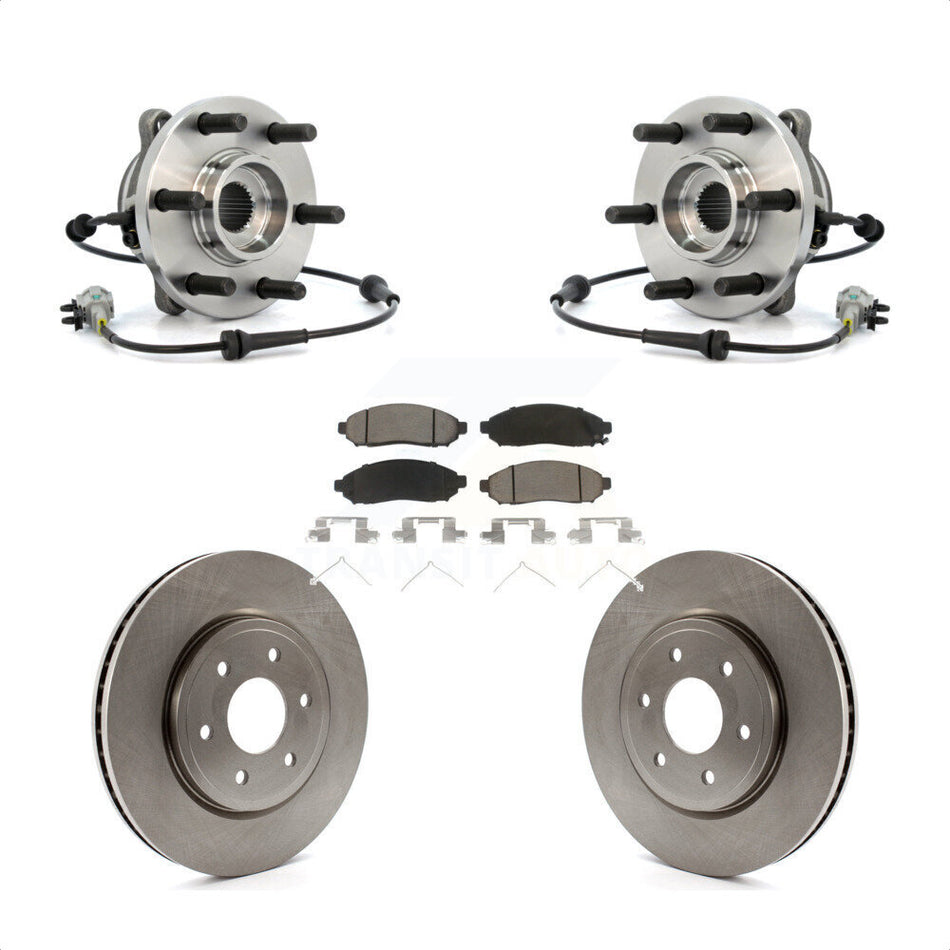 Front Hub Bearing Assembly With Disc Brake Rotors And Ceramic Pads Kit For Nissan Frontier Pathfinder Xterra Suzuki Equator KBB-122100