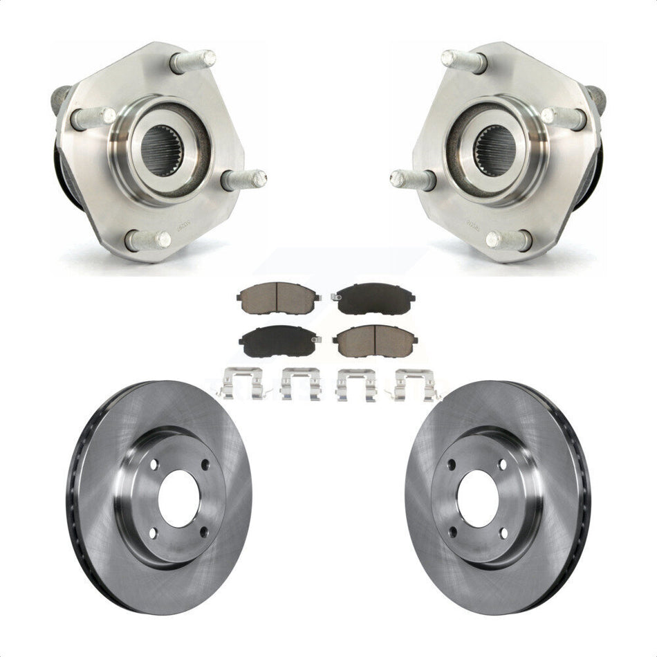 Front Hub Bearing Assembly With Disc Brake Rotors And Ceramic Pads Kit For Nissan Sentra KBB-122110