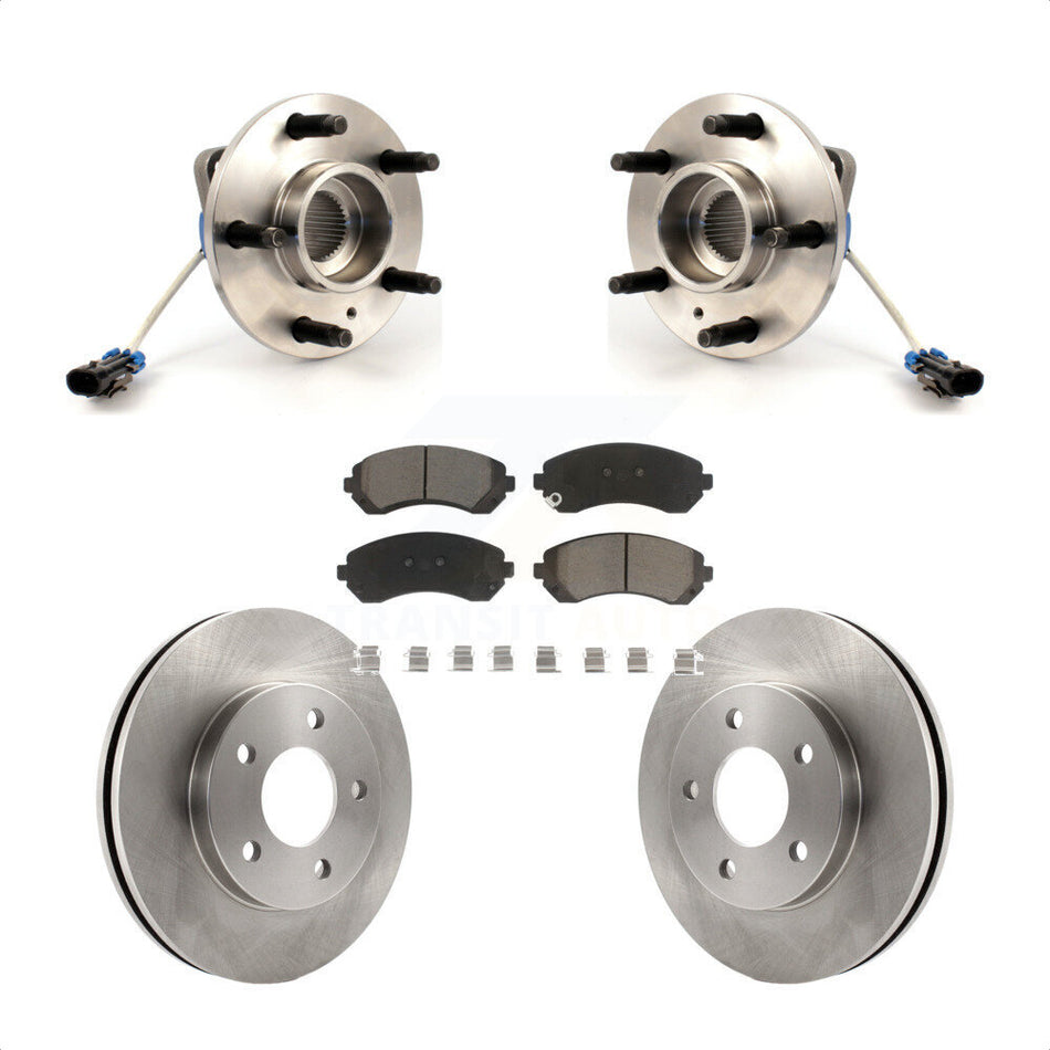 Front Hub Bearing Assembly With Disc Brake Rotors And Ceramic Pads Kit For Buick Rendezvous Pontiac Aztek KBB-122120