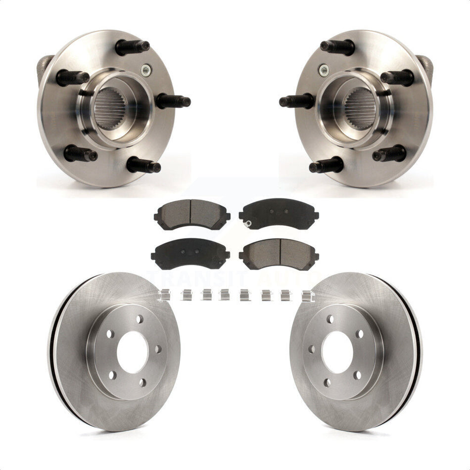 Front Hub Bearing Assembly With Disc Brake Rotors And Ceramic Pads Kit For Buick Rendezvous Pontiac Aztek KBB-122121