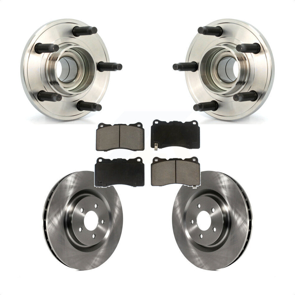 Front Hub Bearing Assembly With Disc Brake Rotors And Ceramic Pads Kit For Ford Mustang KBB-122142