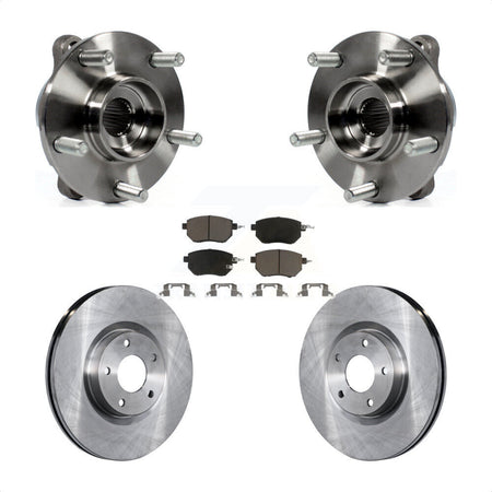 Front Hub Bearing Assembly Disc Brake Rotors And Ceramic Pads Kit For INFINITI FX35 FX45 KBB-122154