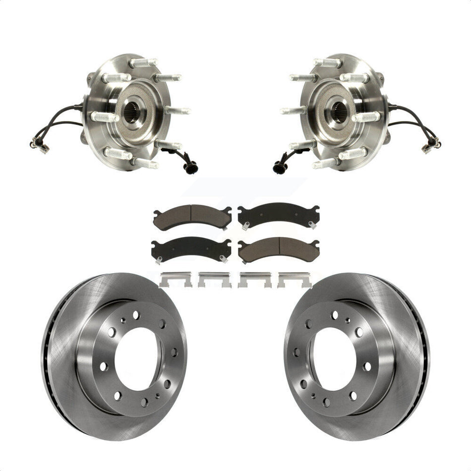 Front Hub Bearing Assembly With Disc Brake Rotors And Ceramic Pads Kit For Chevrolet Silverado 2500 HD GMC Sierra Classic 1500 Suburban Yukon XL Avalanche KBB-122162