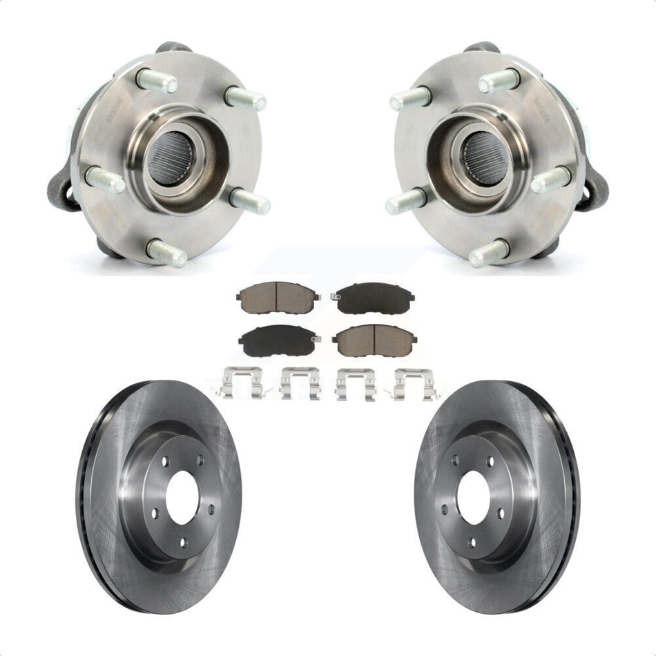 Front Hub Bearing Assembly With Disc Brake Rotors And Ceramic Pads Kit For Nissan Altima KBB-122189