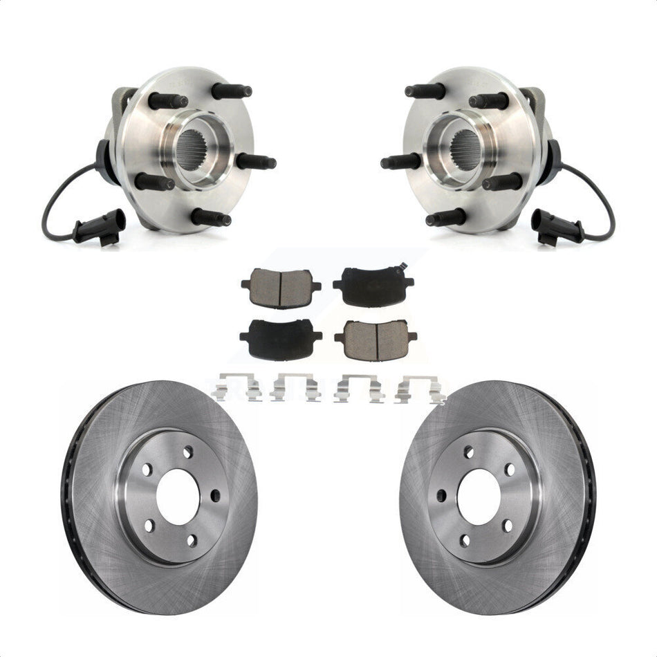 Front Hub Bearing Assembly With Disc Brake Rotors And Ceramic Pads Kit For Chevrolet Malibu KBB-122206