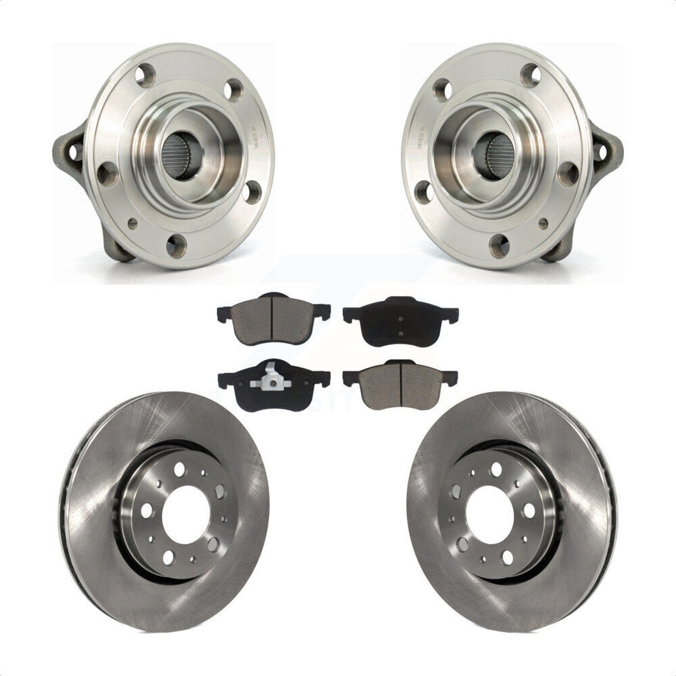 Front Hub Bearing Assembly With Disc Brake Rotors And Ceramic Pads Kit For Volvo S60 V70 XC70 S80 KBB-122212