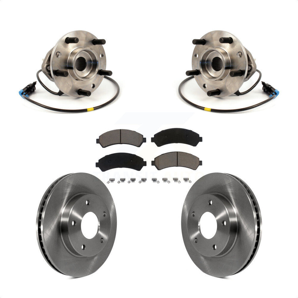 Front Hub Bearing Assembly With Disc Brake Rotors And Ceramic Pads Kit For Chevrolet S10 Blazer GMC Sonoma Jimmy Oldsmobile Bravada Isuzu Hombre KBB-122237